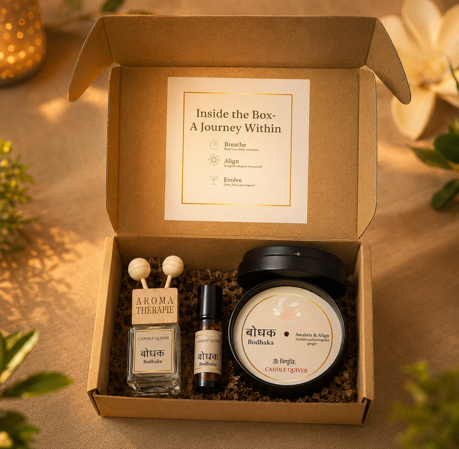 aromatherapy gift hamper
aromatherapy candle gift set
aromatherapy gift set
fragrance gift set
aromatherapy hamper
relaxation kit for gifting
aromatherapy gift box
sustainable gifting products
aromatherapy kit
Candle Quiver gift hamper
aromatherapy products gift set
aromatherapy candle gift set