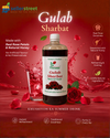 Parerana Gulab Sharbat - Organic Rose Petal Syrup (670 gm)