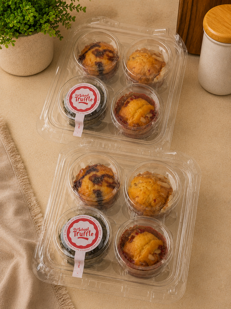 Old School Truffle Muffins (4 Pcs)  4 Flavour (1+1)