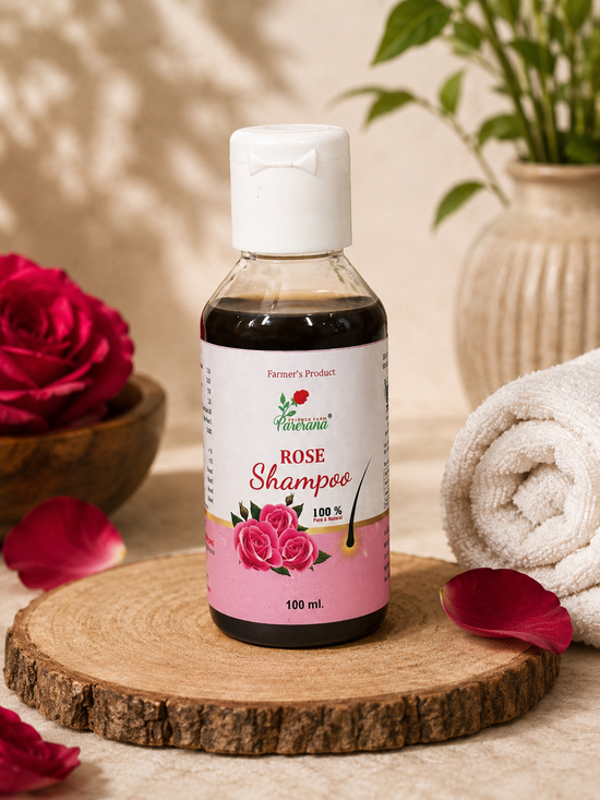 Parerana Rose Shampoo - Herbal Rose, Amla, Shikakai & Ritha (100 ml)