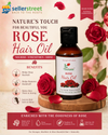 Parerana Rose Hair Oil - Organic Rose Hip, Olive & Sesame Oil Blend (100 ml)