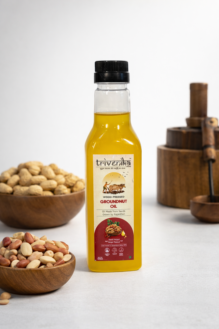 Trivenika Wood Pressed Groundnut Oil – 500 ml