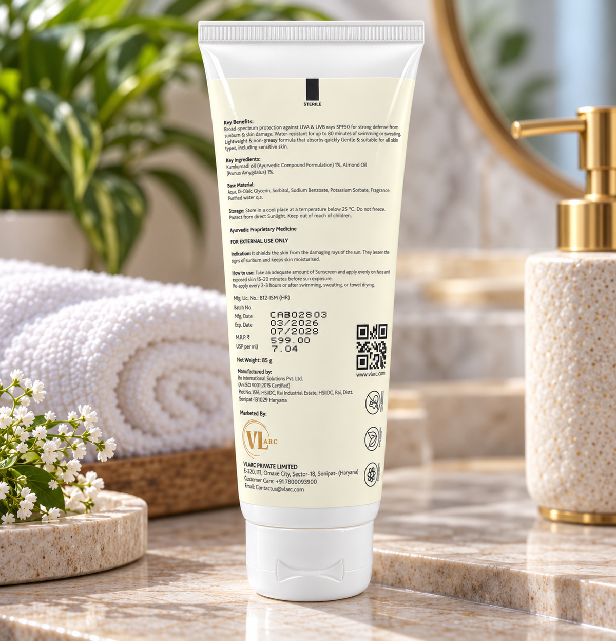 VLArc Sunscreen Gel SPF50 PA+++
