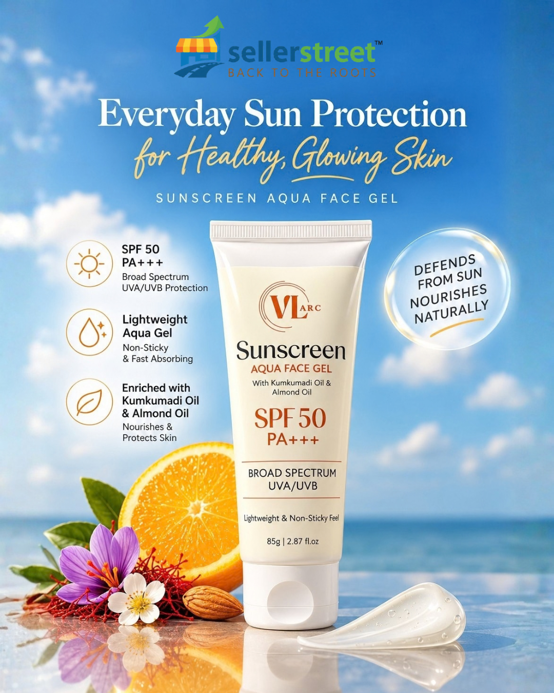 VLArc Sunscreen Gel SPF50 PA+++