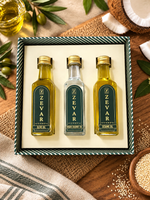 Zevar Pure Premium Gift Hamper - Olive Oil + Sesame Oil + Virgin Coconut Oil | 3 × 100 ML